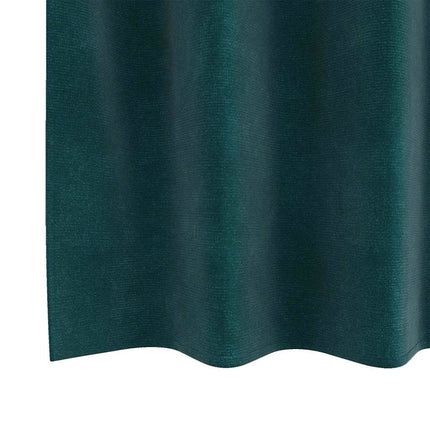 Mørklægningsgardiner 2 stk. Mørkegrøn 140 x 225 cm Fløjl
