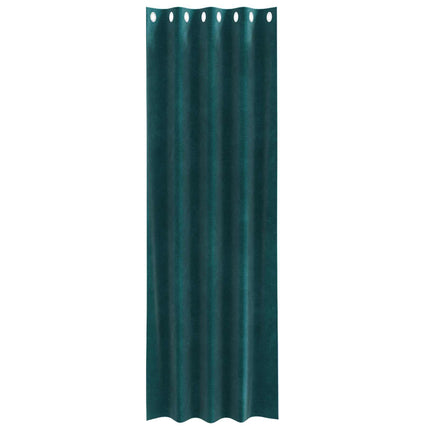 Mørklægningsgardiner 2 stk. Mørkegrøn 140 x 245 cm Fløjl