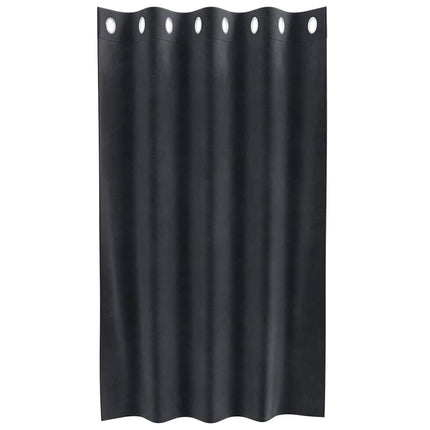 Mørklægningsgardiner 2 stk. Mørkegrå 140 x 140 cm Fløjl