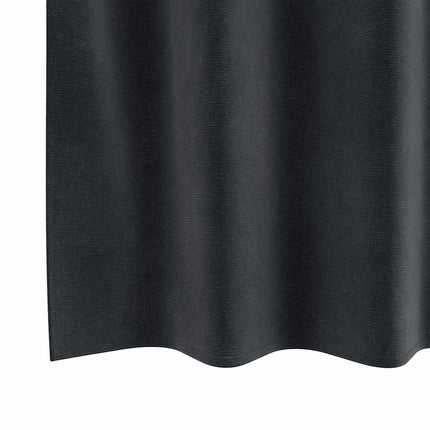 Mørklægningsgardiner 2 stk. Mørkegrå 140 x 260 cm Fløjl