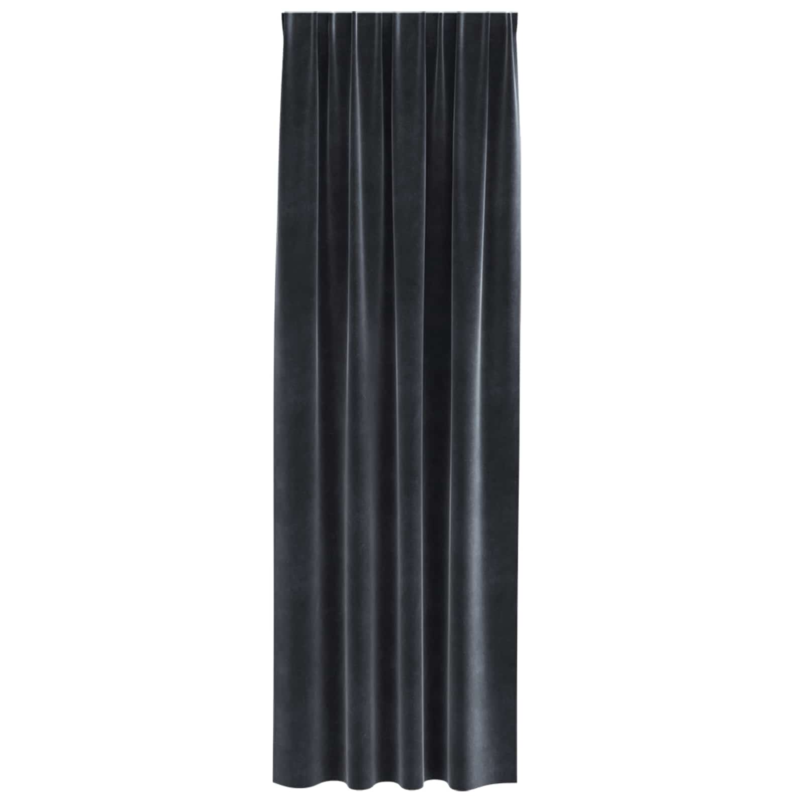 Mørklægningsgardiner 2 pcs Mørkegrå 140 x 225 cm Fløjl