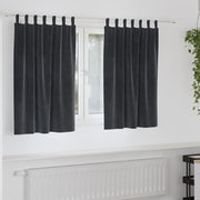 Mørklægningsgardiner 2 pcs Mørkegrå 140 x 140 cm Fløjl