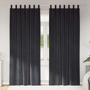 Mørklægningsgardiner 2 pcs Mørkegrå 140 x 260 cm Fløjl