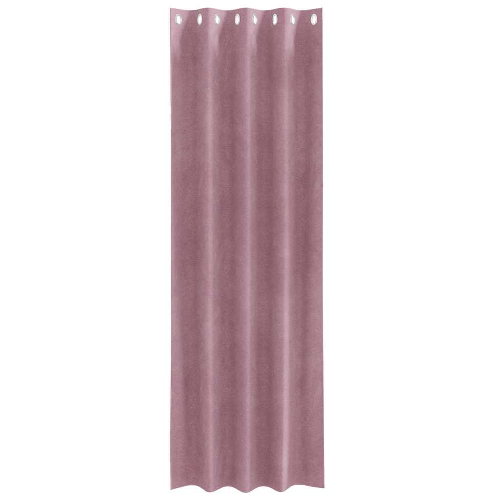 Mørklægningsgardiner 2 pcs Mørk pink 140 x 225 cm Fløjl