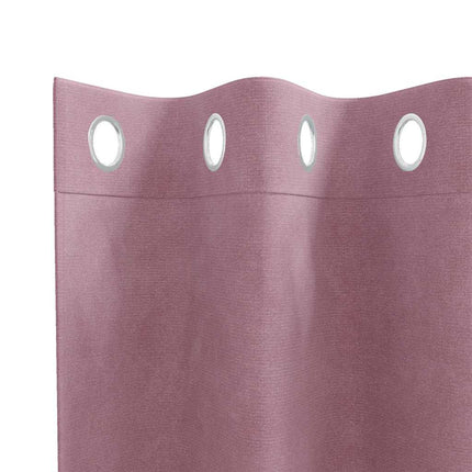 Mørklægningsgardiner 2 stk. Mørk pink 140 x 245 cm Fløjl