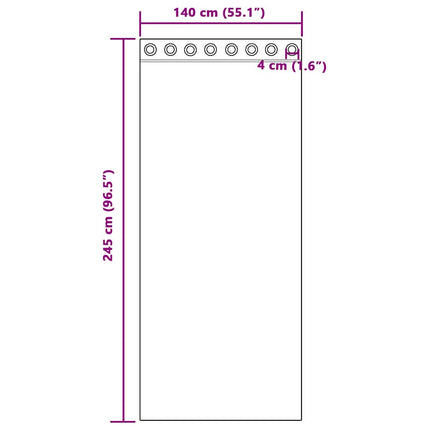 Mørklægningsgardiner 2 stk. Mørk pink 140 x 245 cm Fløjl