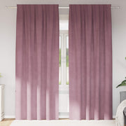 Mørklægningsgardiner 2 pcs Mørk pink 140 x 260 cm Fløjl