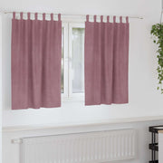 Mørklægningsgardiner 2 pcs Mørk pink 140 x 140 cm Fløjl