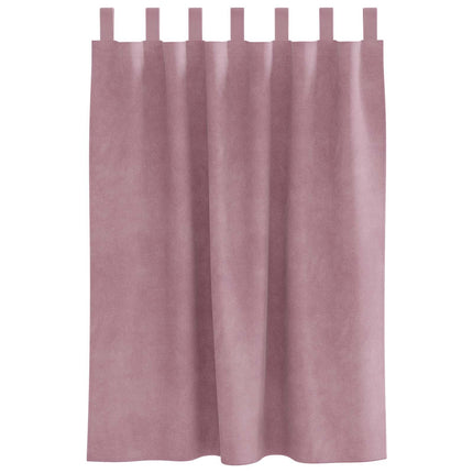 Mørklægningsgardiner 2 stk. Mørk pink 140 x 140 cm Fløjl