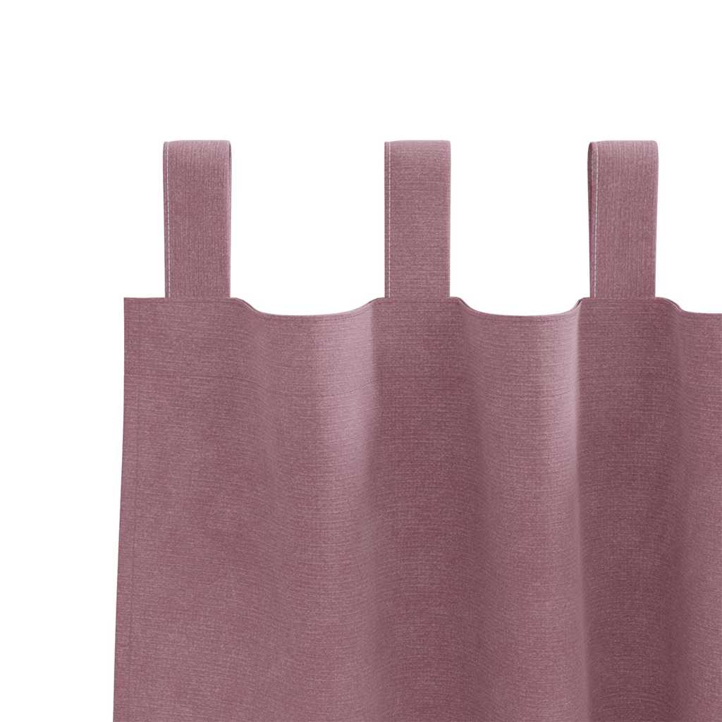 Mørklægningsgardiner 2 pcs Mørk pink 140 x 260 cm Fløjl
