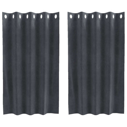 Mørklægningsgardiner 2 stk. Lysegrå 140 x 140 cm Fløjl