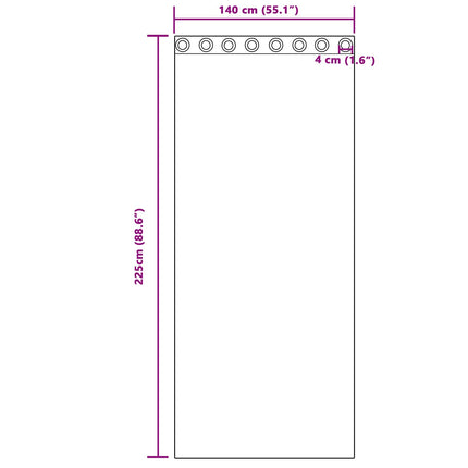 Mørklægningsgardiner 2 pcs Lysegrå 140 x 225 cm Fløjl