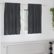 Mørklægningsgardiner 2 pcs Lysegrå 140 x 140 cm Fløjl