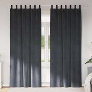 Mørklægningsgardiner 2 pcs Lysegrå 140 x 225 cm Fløjl