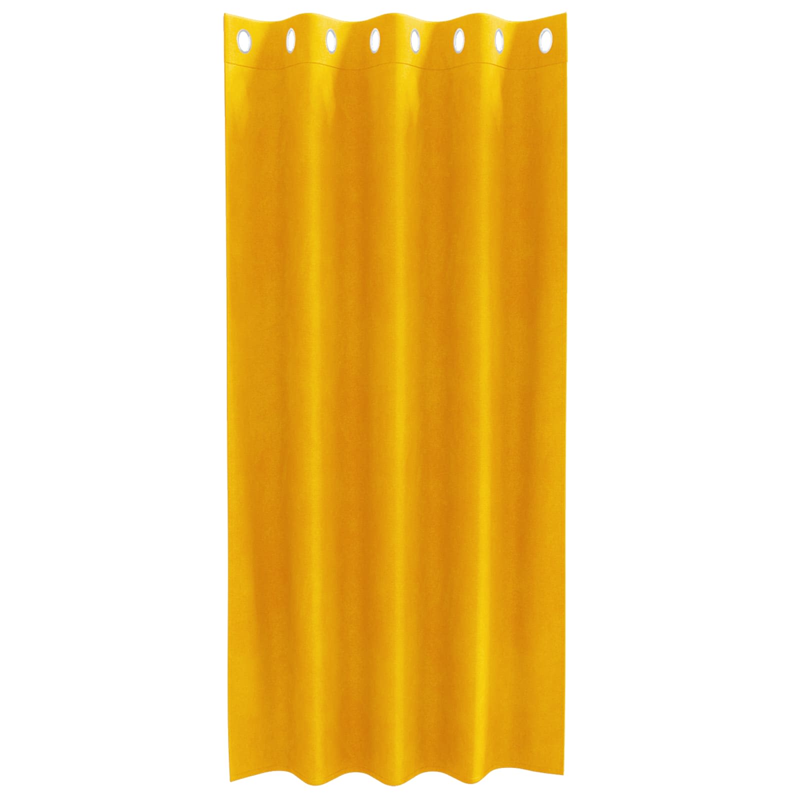 Mørklægningsgardiner 2 pcs Sennepsgul 140 x 175 cm Fløjl