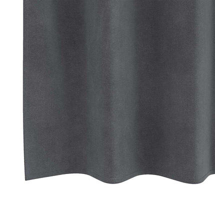 Mørklægningsgardiner 2 stk. Lysegrå 140 x 140 cm Fløjl