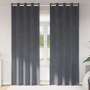 Mørklægningsgardiner 2 pcs Lysegrå 140 x 225 cm Fløjl