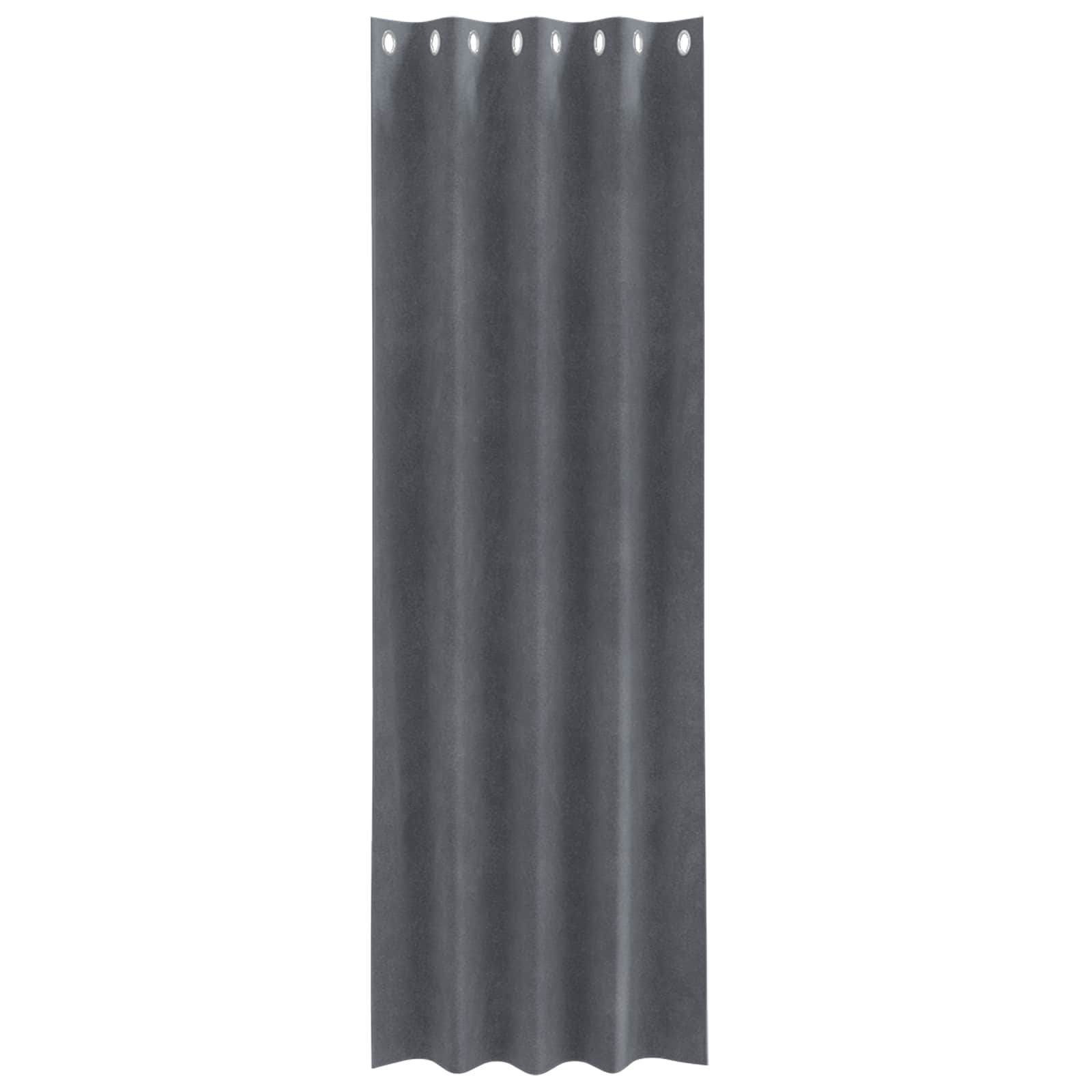 Mørklægningsgardiner 2 pcs Lysegrå 140 x 225 cm Fløjl