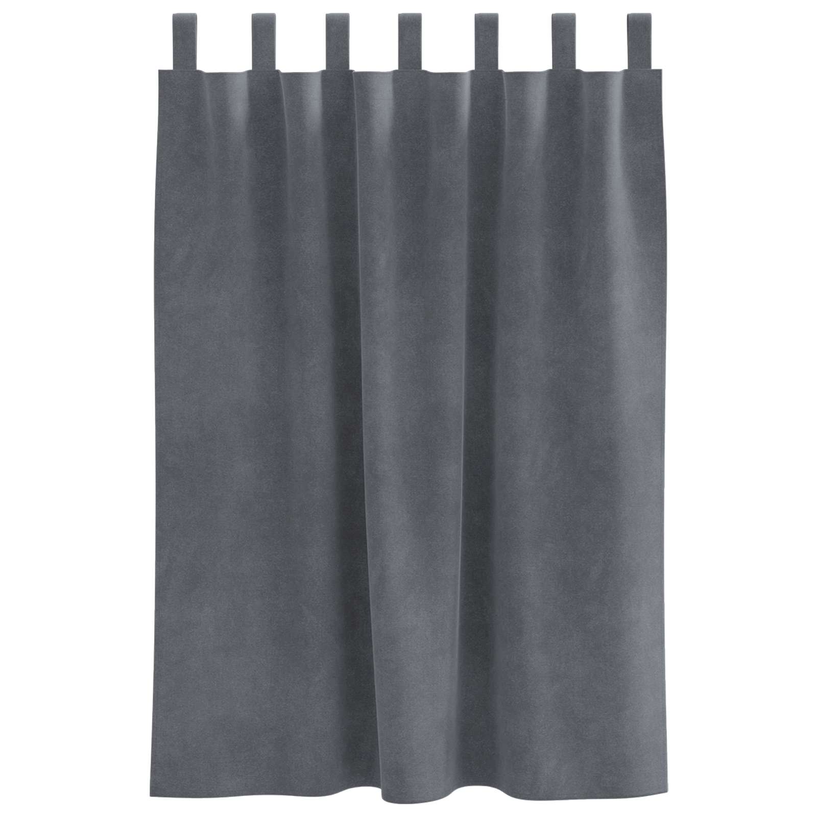Mørklægningsgardiner 2 pcs Lysegrå 140 x 140 cm Fløjl