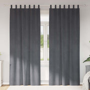Mørklægningsgardiner 2 pcs Lysegrå 140 x 260 cm Fløjl