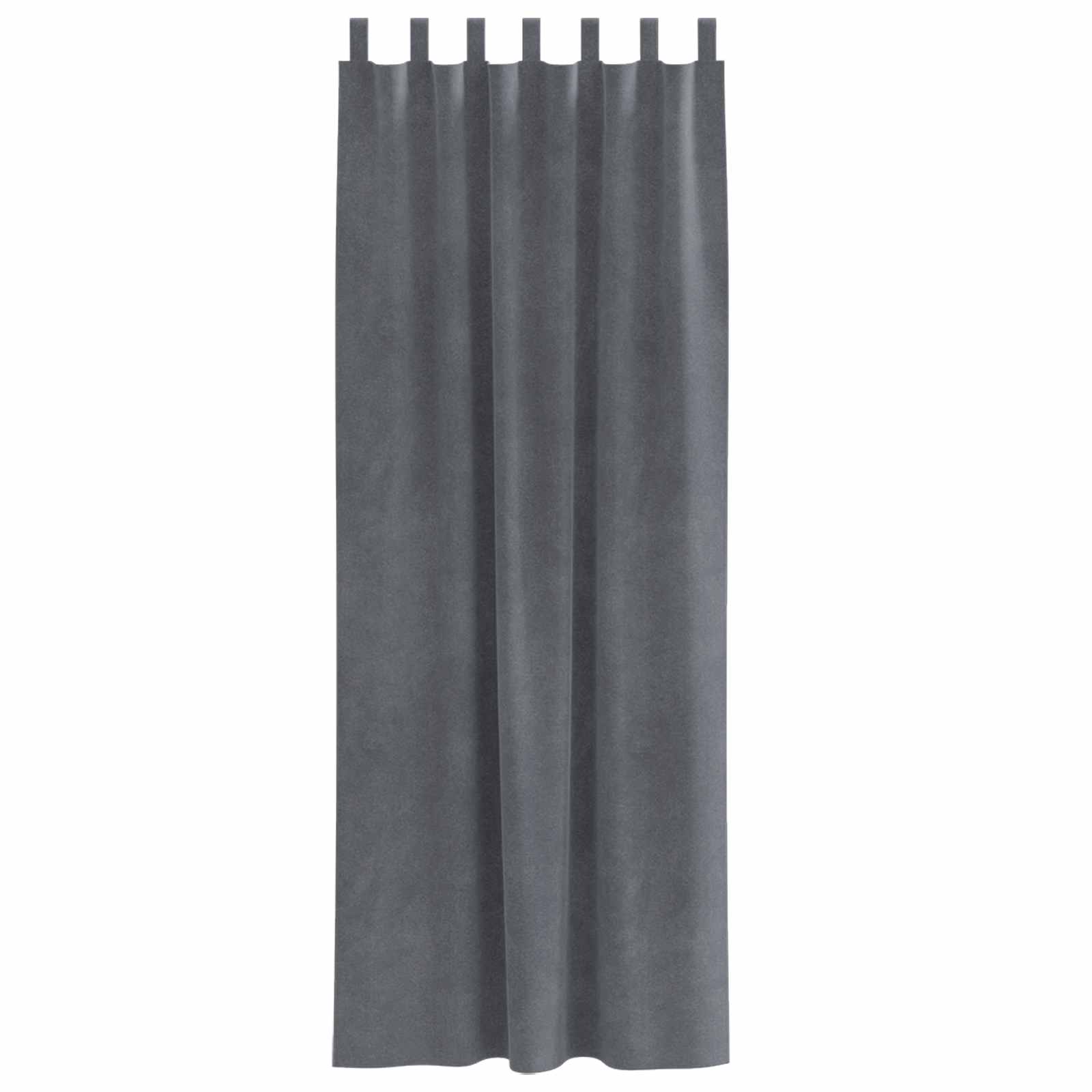 Mørklægningsgardiner 2 pcs Lysegrå 140 x 260 cm Fløjl