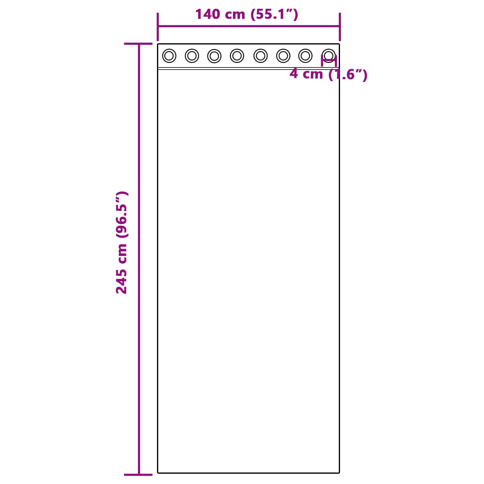Mørklægningsgardiner 2 pcs Vinrød 140 x 245 cm Fløjl