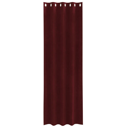 Mørklægningsgardiner 2 pcs Vinrød 140 x 260 cm Fløjl