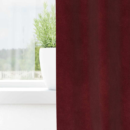 Mørklægningsgardiner 2 stk. Vinrød 140 x 225 cm Fløjl