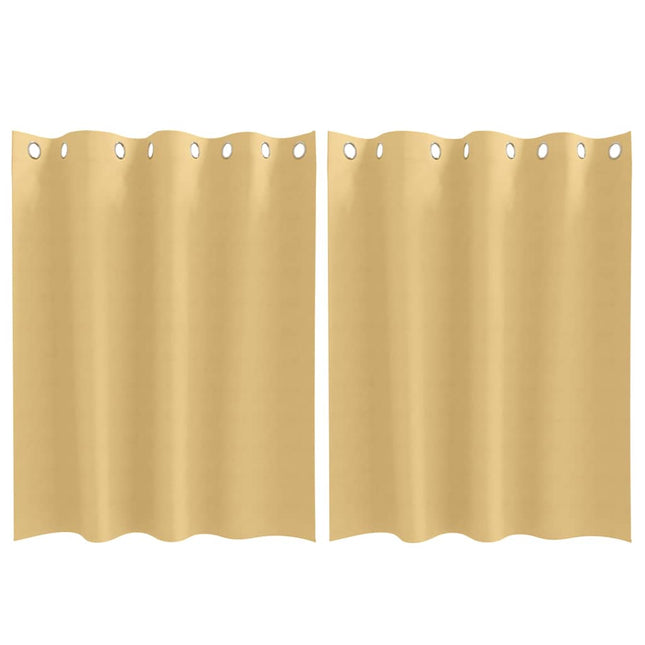 Mørklægningsgardiner med ringe 2 pcs Beige 140 x 140 cm
