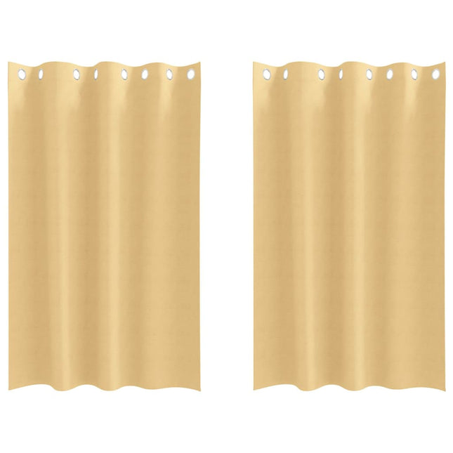 Mørklægningsgardiner med ringe 2 pcs Beige 175 x 140 cm