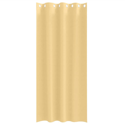 Mørklægningsgardiner med ringe 2 stk. Beige 260 x 140 cm