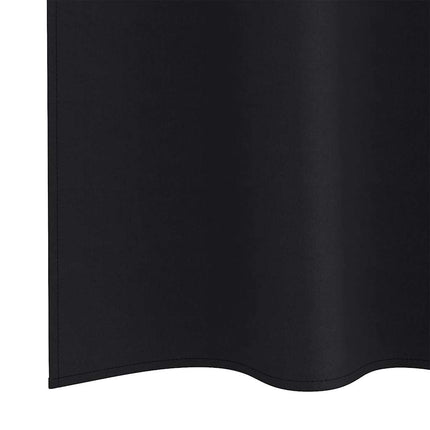 Mørklægningsgardiner med ringe 2 pcs Sort 140 x 140 cm