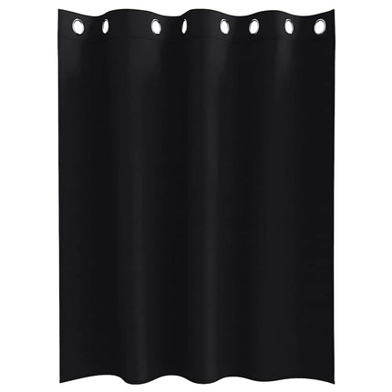 Mørklægningsgardiner med ringe 2 pcs Sort 140 x 140 cm