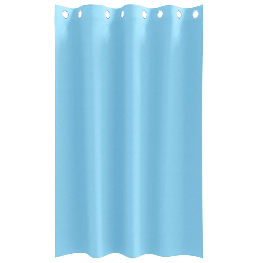 Mørklægningsgardiner med ringe 2 pcs Lys blå 175 x 140 cm