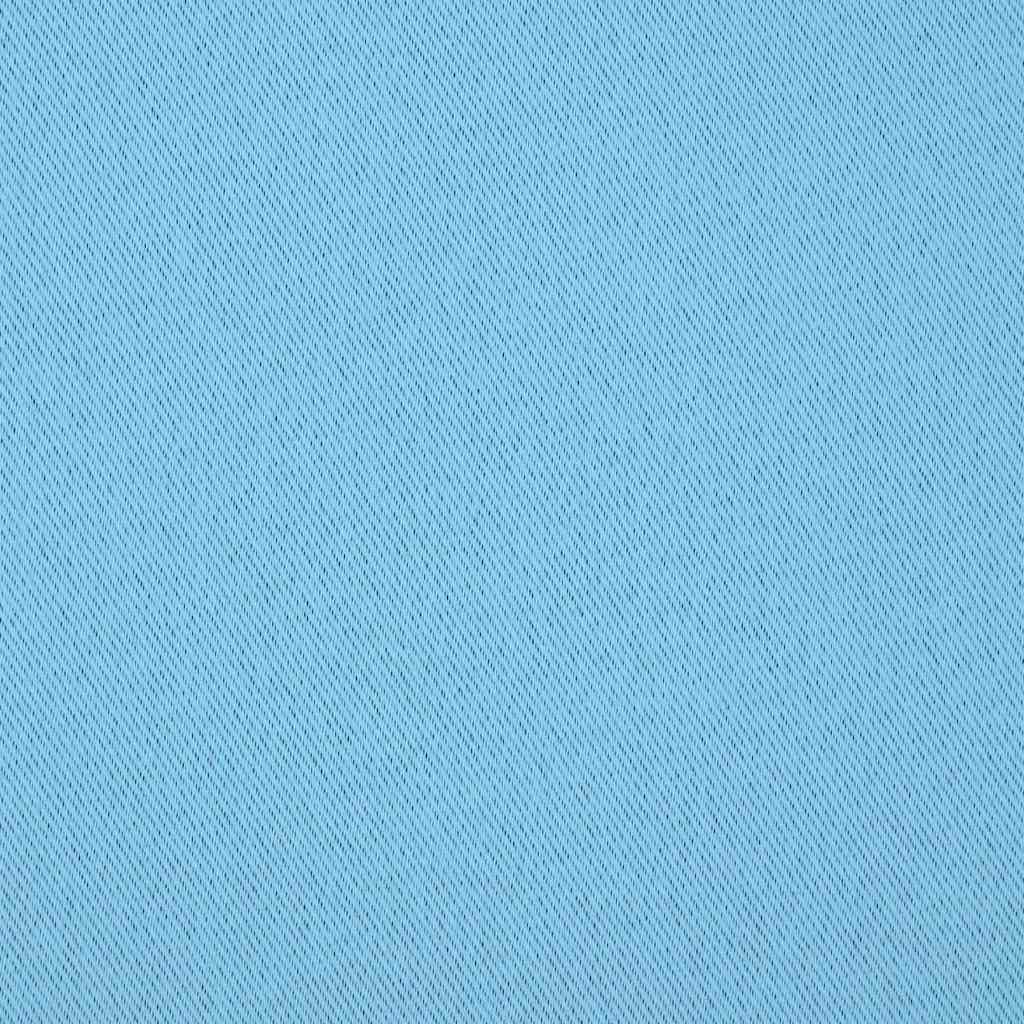 Mørklægningsgardiner med ringe 2 pcs Lys blå 260 x 140 cm