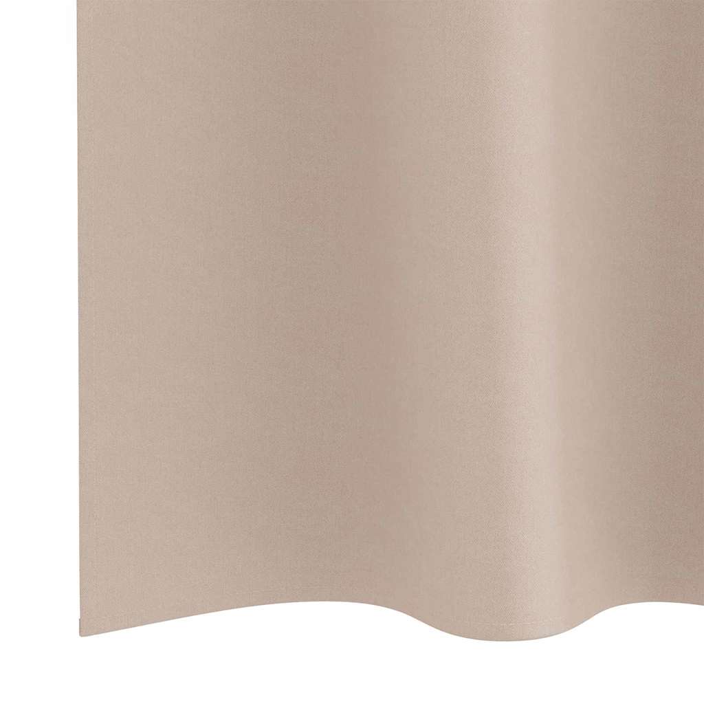 Mørklægningsgardiner med ringe 2 pcs Gråbrun 175 x 140 cm