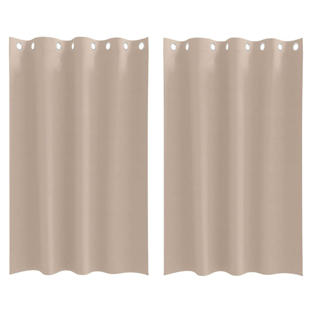 Mørklægningsgardiner med ringe 2 pcs Gråbrun 175 x 140 cm