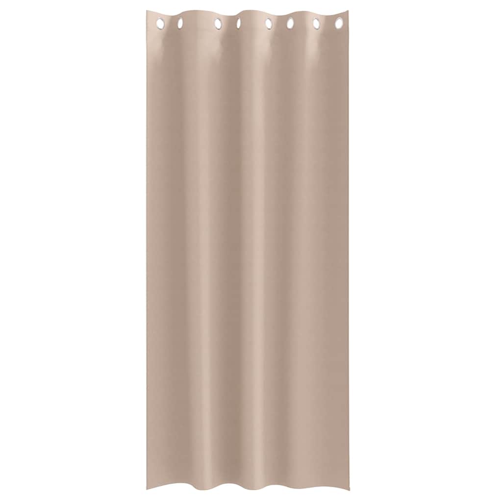 Mørklægningsgardiner med ringe 2 pcs Gråbrun 245 x 140 cm