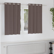 Mørklægningsgardiner med ringe 2 pcs Mørk Brun 140 x 140 cm