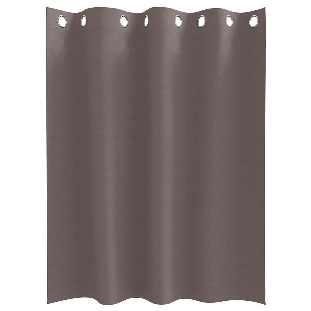 Mørklægningsgardiner med ringe 2 pcs Mørk Brun 140 x 140 cm