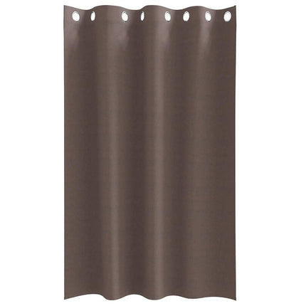 Mørklægningsgardiner med ringe 2 stk. Mørk Brun 175 x 140 cm