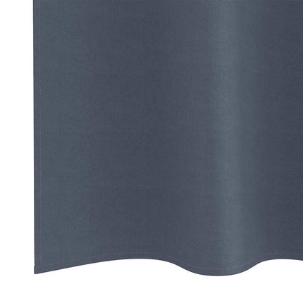 Mørklægningsgardiner med ringe 2 stk. Antracit 225 x 140 cm
