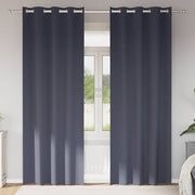 Mørklægningsgardiner med ringe 2 pcs Antracit 225 x 140 cm