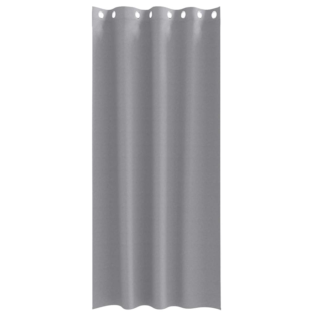 Mørklægningsgardiner med ringe 2 pcs Lysegrå 225 x 140 cm