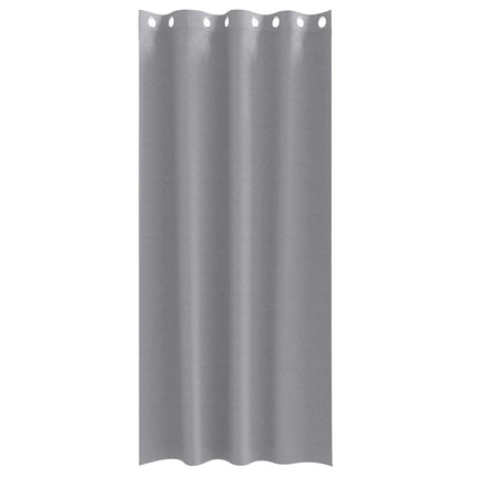 Mørklægningsgardiner med ringe 2 pcs Lysegrå 260 x 140 cm