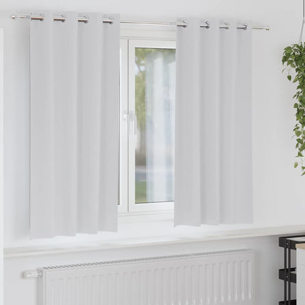Mørklægningsgardiner med ringe 2 pcs Bleg Grå 175 x 140 cm