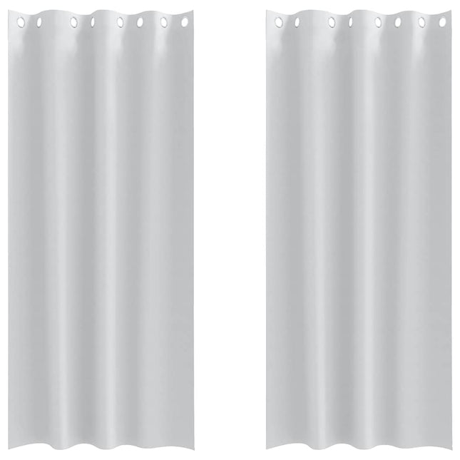 Mørklægningsgardiner med ringe 2 pcs Bleg Grå 225 x 140 cm