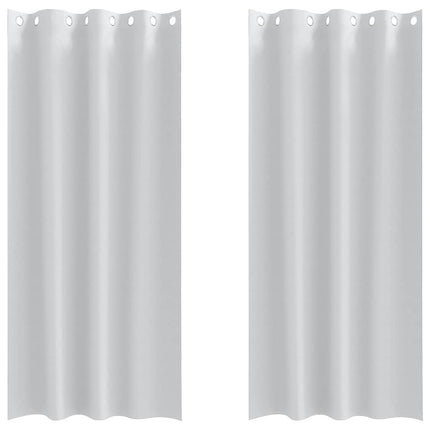 Mørklægningsgardiner med ringe 2 stk. Bleg Grå 245 x 140 cm