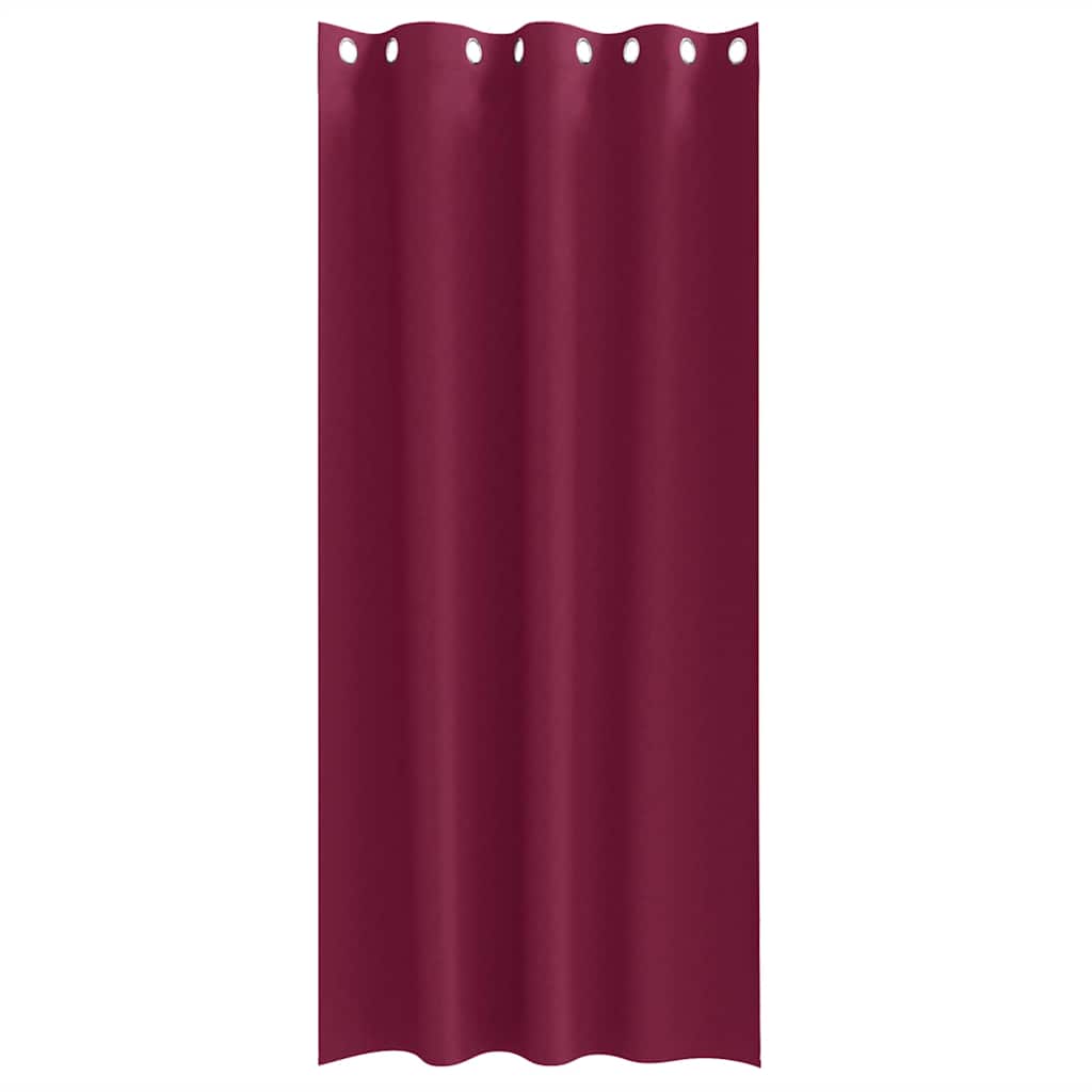 Mørklægningsgardiner med ringe 2 pcs Vinrød 260 x 140 cm