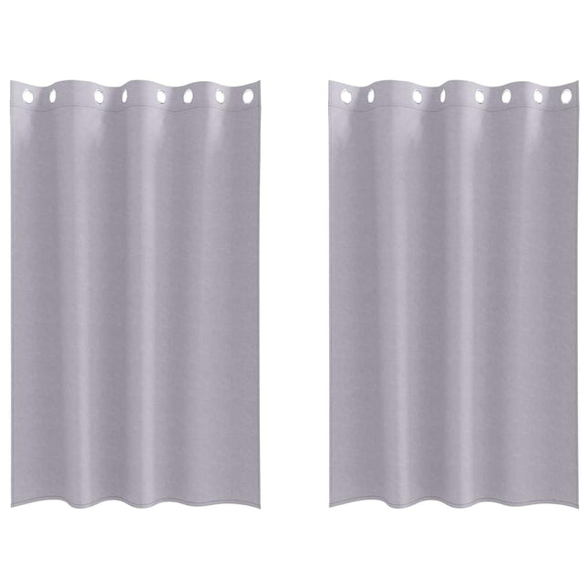Mørklægningsgardiner med ringe 2 pcs Metal Grå 175 x 140 cm